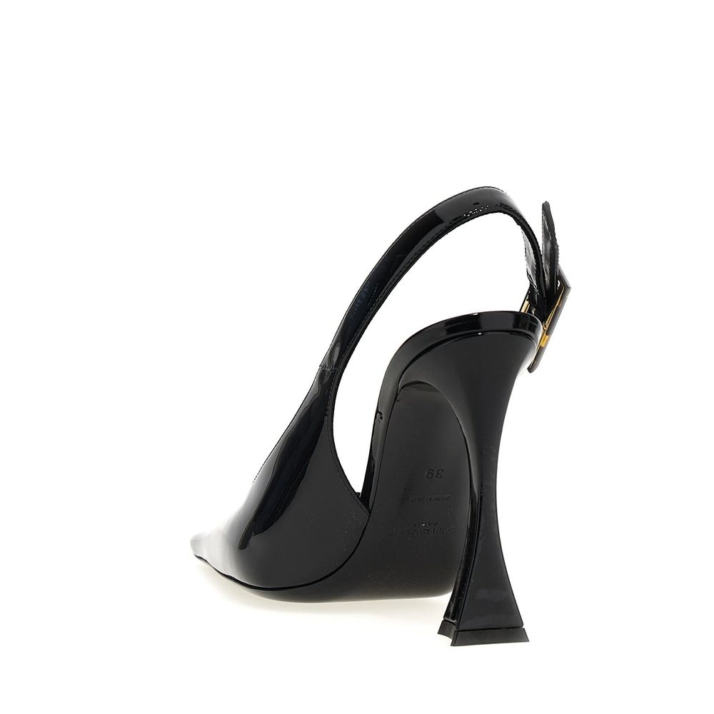 Saint Laurent Black Calfskin Platform Pumps