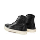 Balenciaga Black Calfskin High Top Sneakers