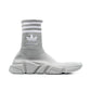 BALENCIAGA X ADIDAS Gray Nylon Athletic Sneakers
