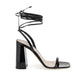 Miu Miu Black Calfskin Platform Sandals
