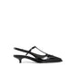 Miu Miu Black Calfskin Mid Heel Pumps