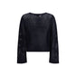 Allude Blue Fleece Wool Sweatshirt