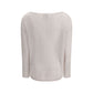 Allude White Cashmere Cashmere Sweater