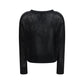 Allude Black Fleece Wool Cardigan