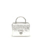 Coccinelle Silver Calf Leather Bos Taurus Handbag