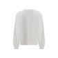 Ganni White Cotton Long Sleeve T-Shirt