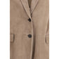Brunello Cucinelli Beige Calf Leather Bos Taurus Coat