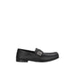 Fendi Black Calfskin Slip-On Loafers