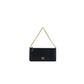 PINKO Black Calf Leather Bos Taurus Shoulder Bag
