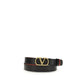 Valentino Garavani Black Calf Leather Bos Taurus Regular Belt