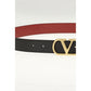 Valentino Garavani Black Calf Leather Bos Taurus Regular Belt