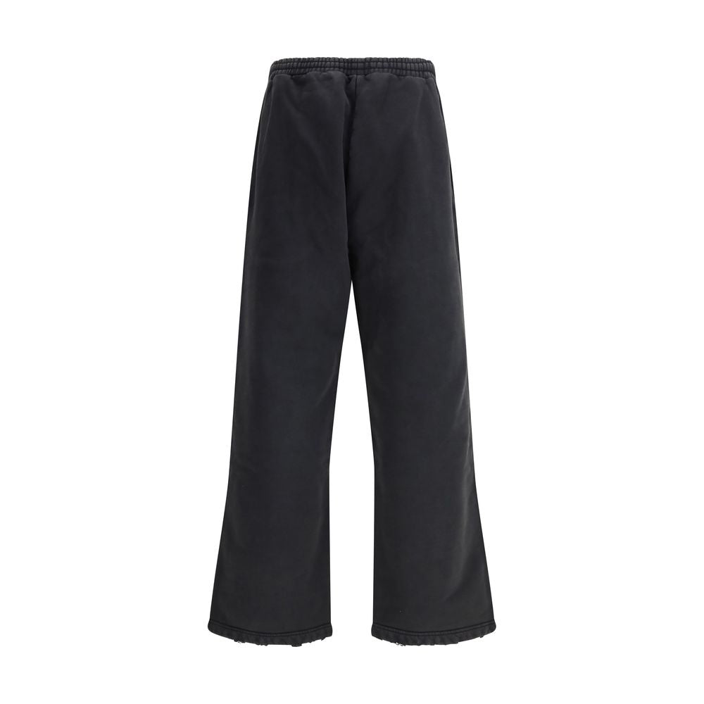 Balenciaga Black Cotton Casual Pants