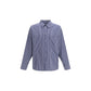 Balenciaga Blue Cotton Pattern Shirt