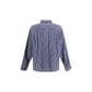 Balenciaga Blue Cotton Pattern Shirt
