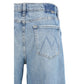 Mother Denim Blue Cotton Cropped Jeans