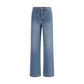Self-Portrait Blue Cotton Straight-Leg Jeans