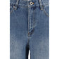 Self-Portrait Blue Cotton Straight-Leg Jeans