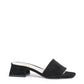 19V69 Italia Black Leather Flat Sandals
