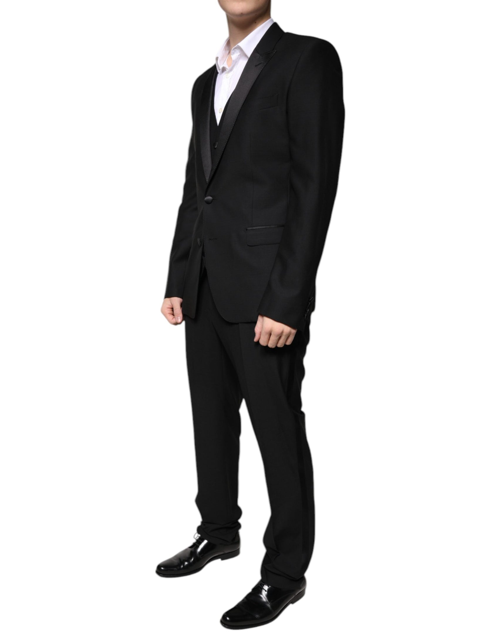Dolce & Gabbana Black Virgin Wool Tuxedo