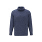 Brunello Cucinelli Blue Alpaca Leather Turtleneck