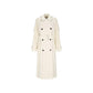 Burberry White Cotton Coat