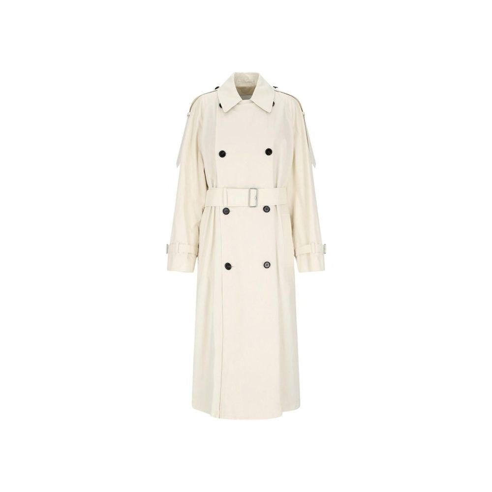 Burberry White Cotton Coat