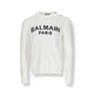 Balmain White Cotton Sweatshirt