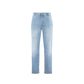 Balmain Blue Cotton Straight-Leg Jeans