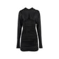 Saint Laurent Black Viscose Casual Dress