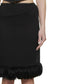 Saint Laurent Black Silk Midi Skirt