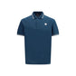 Versace Blue Cotton Polo Shirt
