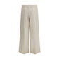 Brunello Cucinelli Beige Linen Casual Pants