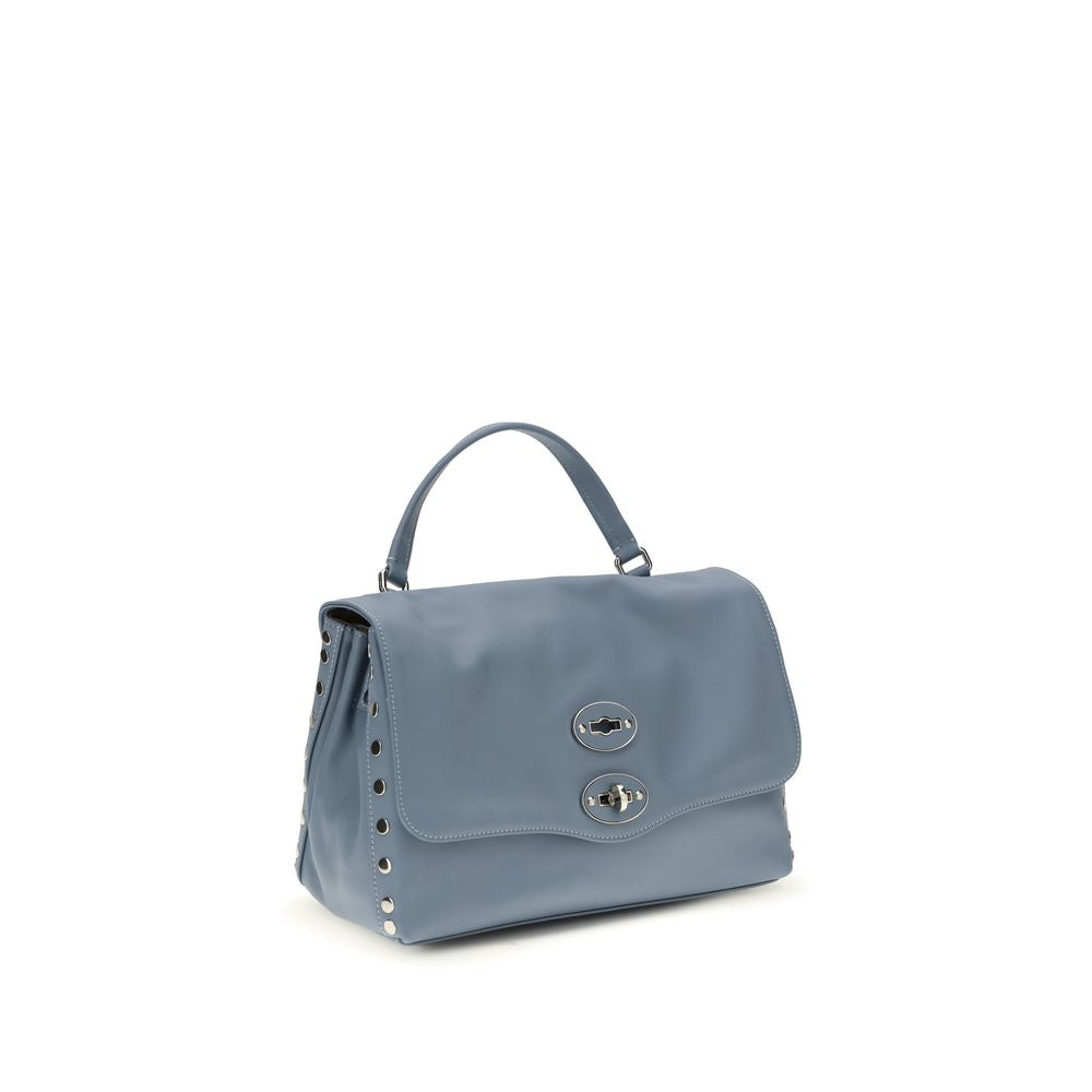 Zanellato Blue Calf Leather Bos Taurus Shoulder Bag