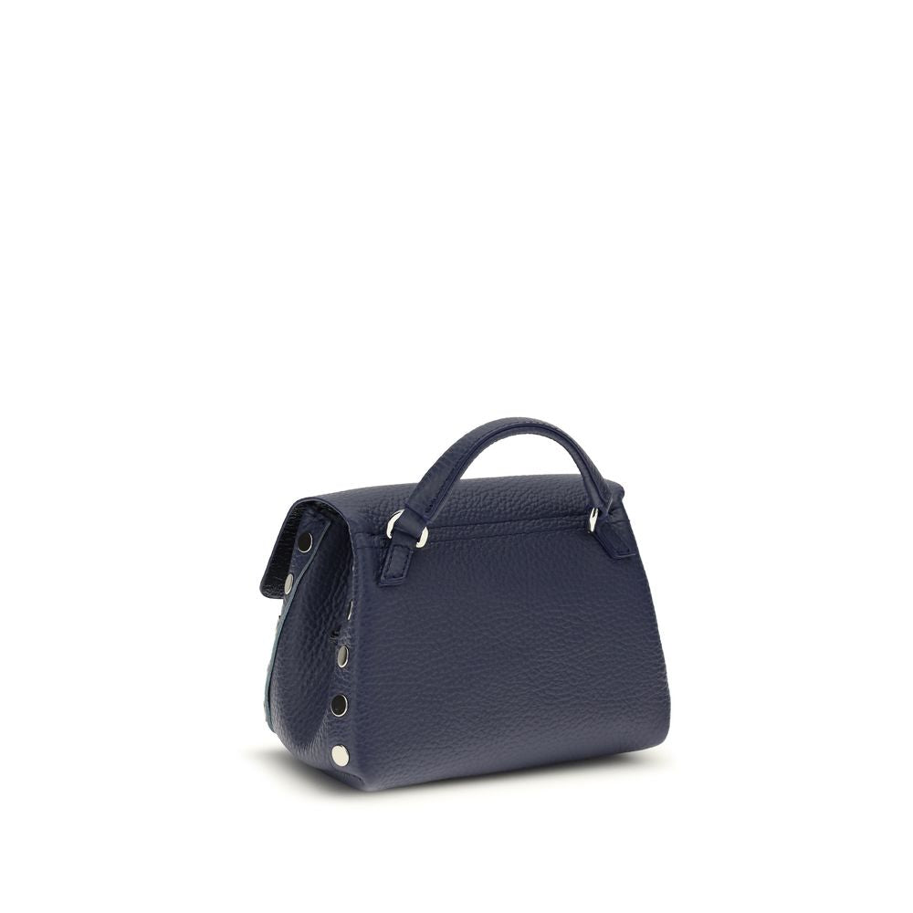 Zanellato Blue Calf Leather Bos Taurus Shoulder Bag