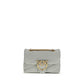 PINKO Gray Calf Leather Bos Taurus Shoulder Bag