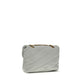 PINKO Gray Calf Leather Bos Taurus Shoulder Bag