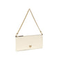 PINKO White Calf Leather Bos Taurus Shoulder Bag