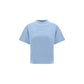 Balenciaga Light Blue Cotton T-Shirt