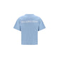 Balenciaga Light Blue Cotton T-Shirt