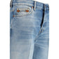 Gucci Light Blue Cotton Flared Jeans