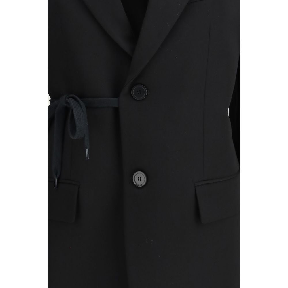 Balenciaga Black Wool Jackets And Coat