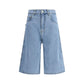 Coperni Blue Cotton Bermuda Shorts