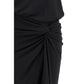 The Andamane Black Polyester Long Dress