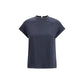 Brunello Cucinelli Blue Elastane T-Shirt
