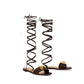Valentino Garavani Brown Leather Strap-On Sandals