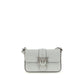 PINKO Gray Calf Leather Bos Taurus Shoulder Bag