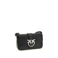 PINKO Black Calf Leather Bos Taurus Shoulder Bag