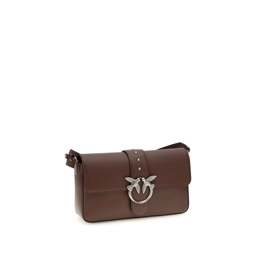 PINKO Brown Leather Shoulder Bag