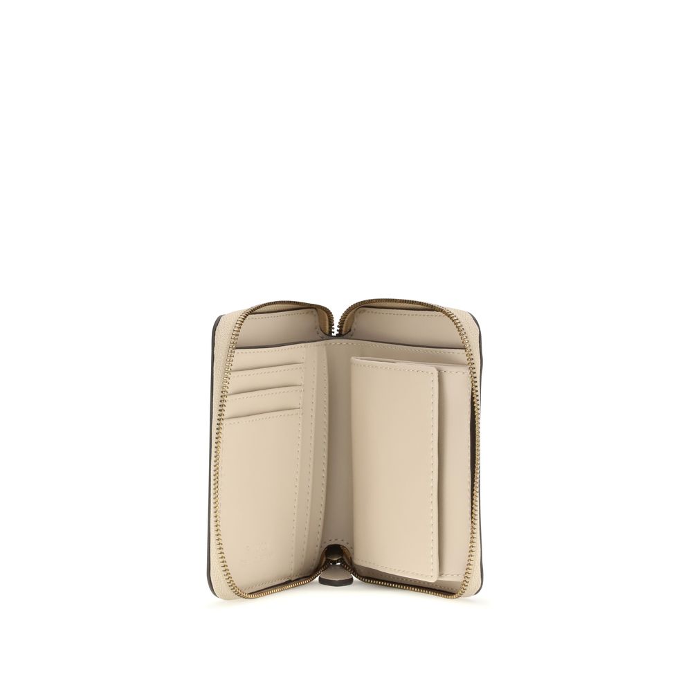 PINKO Beige Calf Leather Bos Taurus Wallet