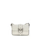 PINKO White Calf Leather Bos Taurus Shoulder Bag